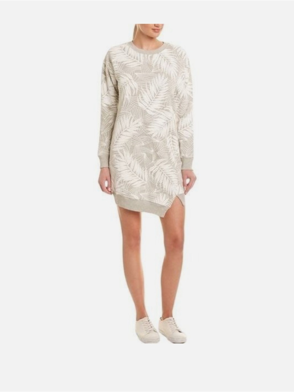 NWT Current/Elliott The Breck Dress gray palm print size 1